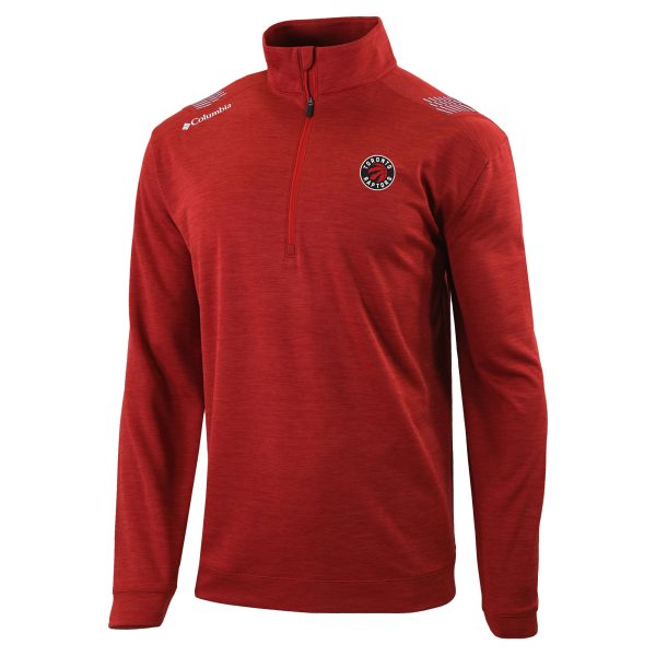 Columbia Gorgeous Toronto Raptors Red Oakland Downs Quarter Zip Pullover