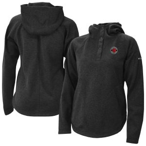 Columbia Toronto Raptors Women's Unique Black Sweater Weather Quarter Snap Hoodie