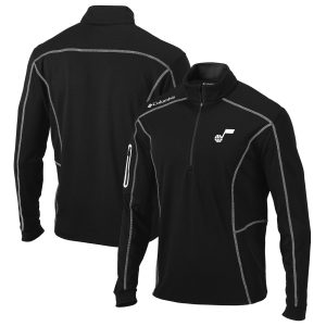 Columbia Utah Jazz Black Unique Omni Wick Shotgun Quarter Zip Pullover Top