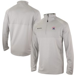 Columbia Washington Wizards Heather Elegant Gray Omni Wick Rockin' It Quarter Zip Pullover Top