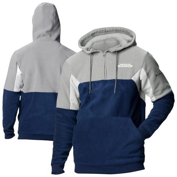 Columbia Washington Wizards Unique Navy Lodge Quarter Zip Hoodie
