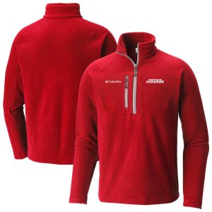 Columbia Washington Wizards Red Fast Trek III Half Zip Fleece Gorgeous Pullover