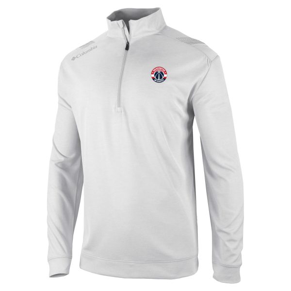 Columbia Washington Trendy Wizards White Oakland Downs Quarter Zip Pullover