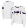 Concepts Sport Phoenix Suns Women's Chic White Borough Pullover Sweatshirt