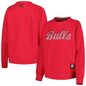 DKNY Sport Chicago Trendy Bulls Women's Red Regina Raglan Pullover Sweatshirt