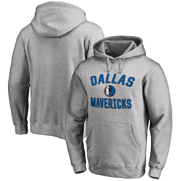 Dallas Mavericks Ash Stylish Victory Arch Pullover Hoodie