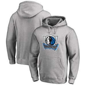 Dallas Mavericks Heather Gray Unique Primary Logo Pullover Hoodie