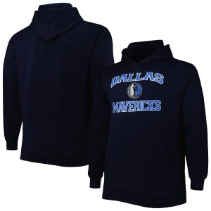 Dallas Mavericks Elegant Navy Big & Tall Heart & Soul Pullover Hoodie