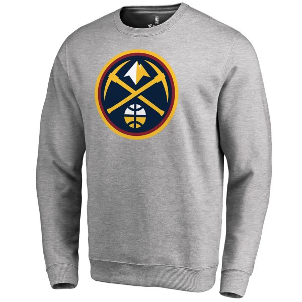 Denver Nuggets Heathered Gray Elegant Primary Logo Sweatshirt