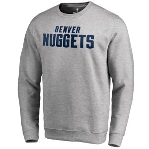 Denver Nuggets Heathered Gray Wordmark Fabulous Pullover Sweatshirt