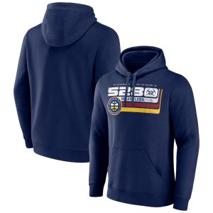 Denver Nuggets Navy Announcer Pullover Hoodie Chic