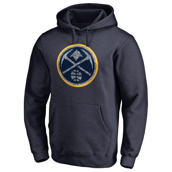Denver Nuggets Navy Static Gorgeous Logo Pullover Hoodie