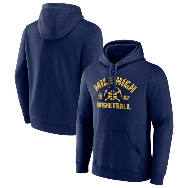 Denver Chic Nuggets Navy Tip Off Pullover Hoodie