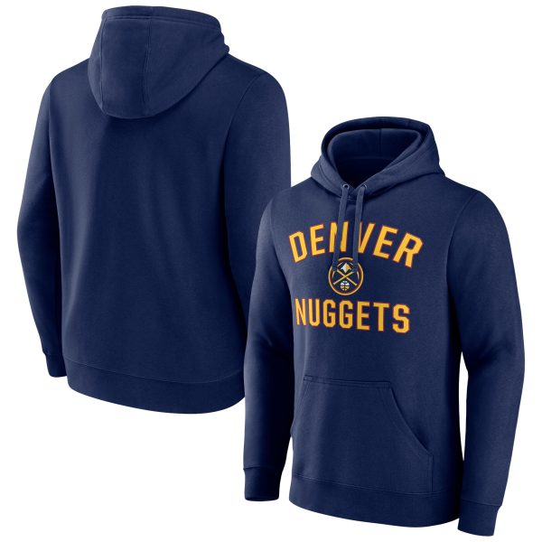 Denver Nuggets Navy Eye - catching Victory Arch Pullover Hoodie