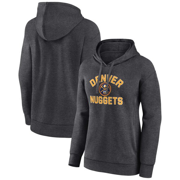 Denver Nuggets Women's Charcoal Overtime Pullover Trendy Hoodie