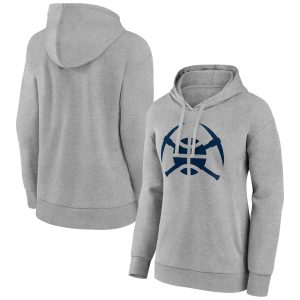 Denver Nuggets Women's Gray Alternate Logo Pullover Gorgeous Hoodie
