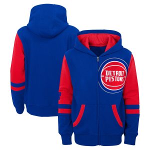 Detroit Pistons Preschool Blue Straight To Elegant The League Full Zip Hoodie