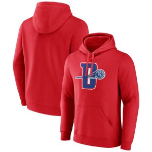 Detroit Gorgeous Pistons Red Alternate Logo Pullover Hoodie