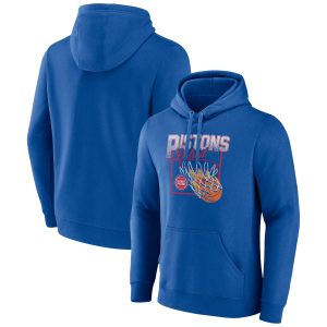 Detroit Pistons Trendy Royal Alley Oop Pullover Hoodie