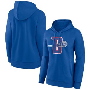 Detroit Pistons Women's Blue Premium Alternate Logo Pullover Hoodie