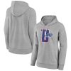 Detroit Pistons Women's Gray Fabulous Alternate Logo Pullover Hoodie