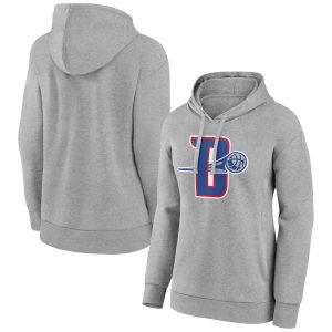 Detroit Pistons Women's Gray Fabulous Alternate Logo Pullover Hoodie