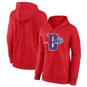 Detroit Pistons Women's Red Alternate Stylish Logo Pullover Hoodie