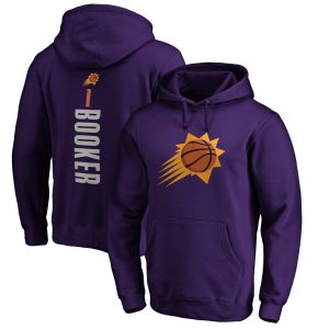 Devin Booker Phoenix Suns Purple Playmaker Name & Premium Number Pullover Hoodie