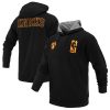 FISLL New York Knicks Unisex Black Logoman Shadow Trendy Collection Pullover Hoodie