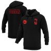 FISLL Unique Philadelphia 76ers Unisex Black Logoman Shadow Collection Pullover Hoodie