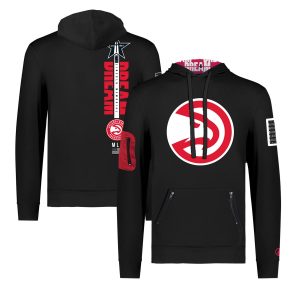 FISLL Unique x Black History Collection Atlanta Hawks Unisex Black Pullover Hoodie