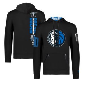 FISLL x Black History Collection Eye - catching Dallas Mavericks Unisex Black Pullover Hoodie