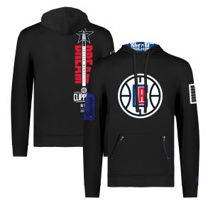 FISLL x Eye - catching Black History Collection LA Clippers Unisex Black Pullover Hoodie