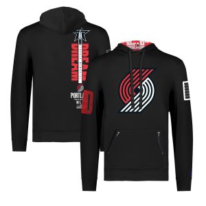 FISLL x Black History Collection Portland Trail Blazers Stylish Unisex Black Pullover Hoodie