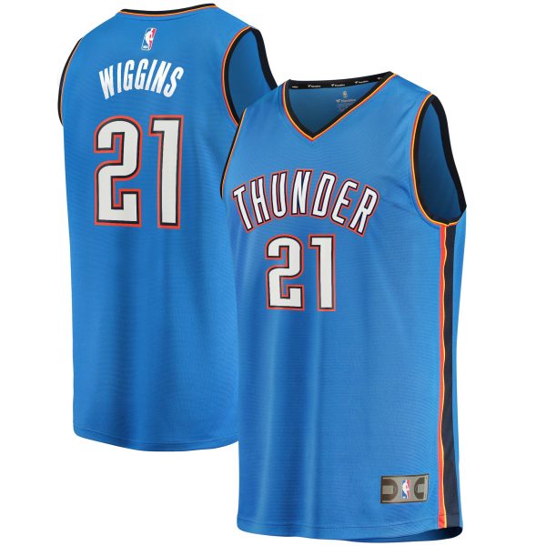 Fanatics Aaron Wiggins Oklahoma City Thunder Blue 2021/22 Fast Break Replica Jersey Icon Unique Edition