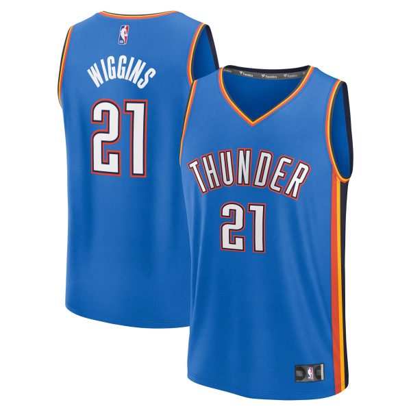 Fanatics Aaron Wiggins Oklahoma City Thunder Blue Fast Premium Break Replica Player Jersey Icon Edition