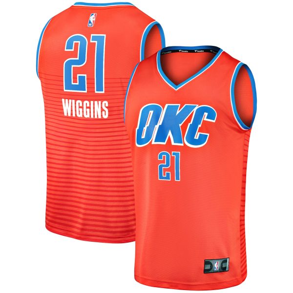 Fanatics Aaron Wiggins Oklahoma City Chic Thunder Orange Fast Break Replica Player Jersey Statement Edition