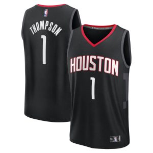 Fanatics Amen Thompson Houston Rockets Fabulous Black Fast Break Replica Player Jersey Statement Edition