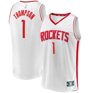 Fanatics Amen Thompson Houston Rockets White Fast Break Replica Player Jersey Association Edition Stylish