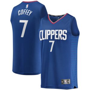Fanatics Amir Stylish Coffey LA Clippers Royal Fast Break Replica Jersey Icon Edition