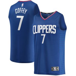 Fanatics Amir Coffey Elegant LA Clippers Youth Royal Fast Break Player Jersey Icon Edition