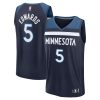 Fanatics Anthony Edwards Minnesota Timberwolves Youth Navy Fast Break Trendy Replica Player Jersey Icon Edition