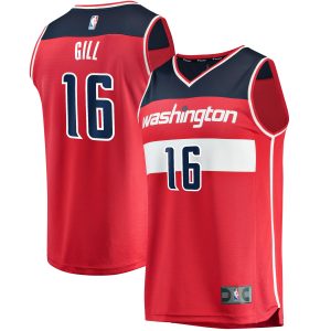 Fanatics Anthony Gill Washington Unique Wizards Red Fast Break Replica Jersey Icon Edition