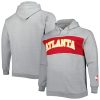 Fanatics Chic Atlanta Hawks Heather Gray Big & Tall Wordmark Pullover Hoodie