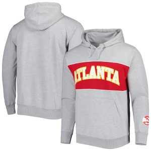 Fanatics Atlanta Hawks Heather Gray Wordmark Trendy French Terry Pullover Hoodie