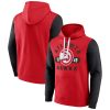 Fanatics Atlanta Hawks Red/Black Attack Colorblock Premium Pullover Hoodie