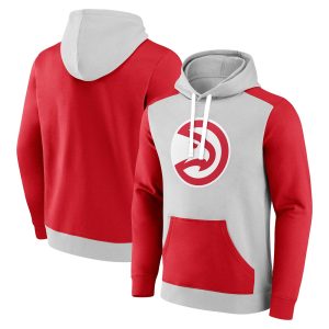 Fanatics Atlanta Hawks Red/Silver Big & Tall Primary Arctic Pullover Hoodie Gorgeous
