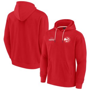 Fanatics Atlanta Hawks Unisex Red Elements Super Soft Gorgeous Fleece Pullover Hoodie