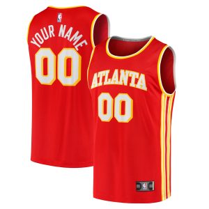 Fanatics Atlanta Hawks Youth Red Fast Break Elegant Custom Jersey Icon Edition