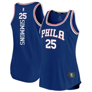 Fanatics Ben Simmons Trendy Philadelphia 76ers Women's Royal Fast Break Team Tank Jersey Icon Edition